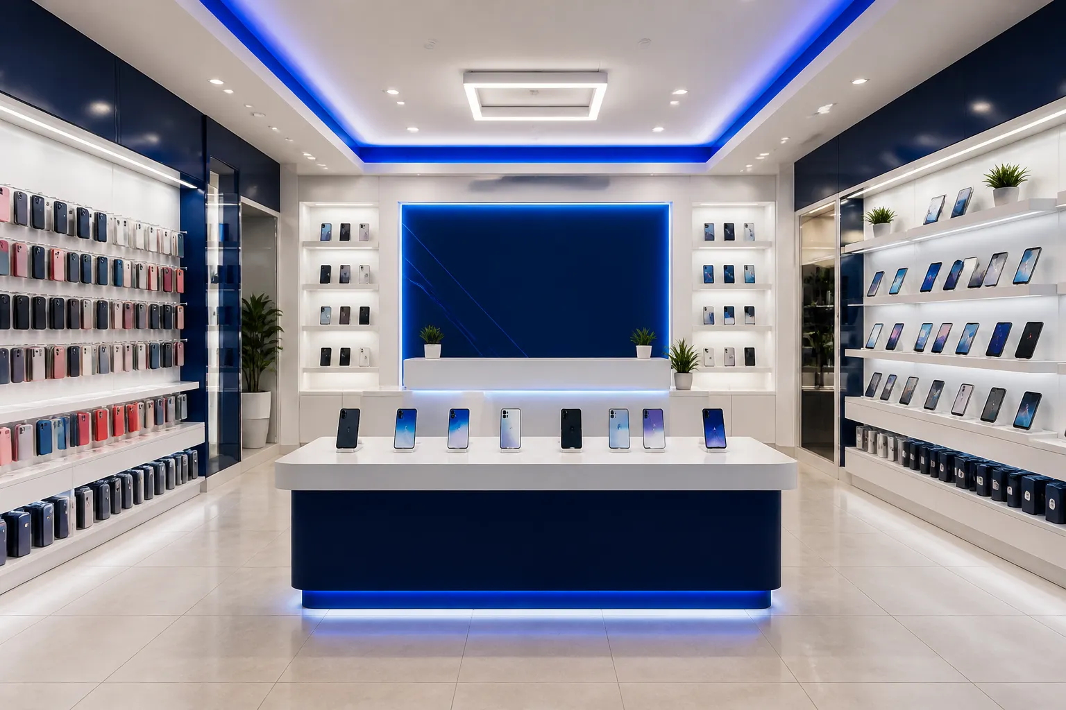 Jay Jalaram Mobile Shop in-store display of smartphones and accessories