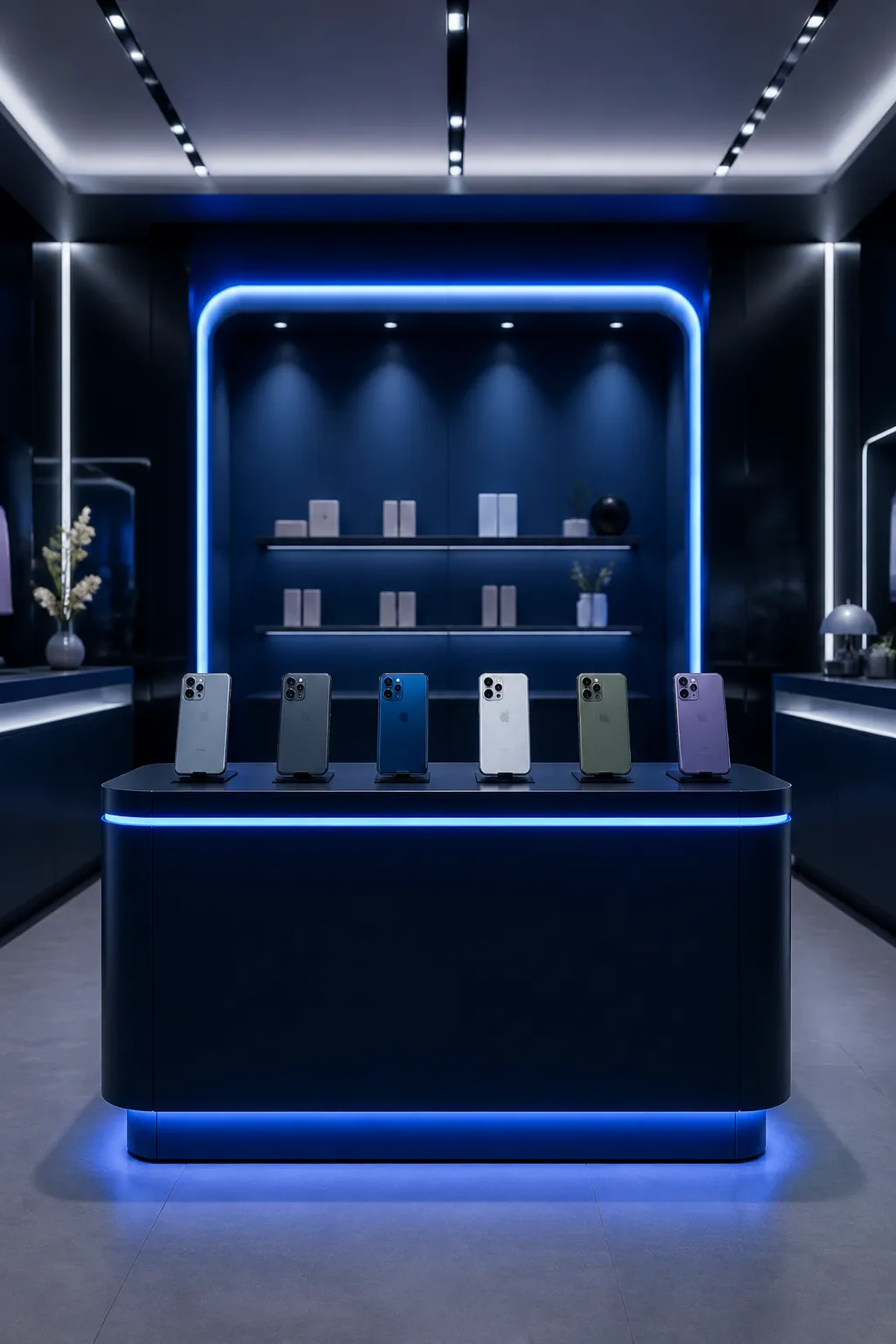 Premium smartphone display at Jay Jalaram Mobile Shop