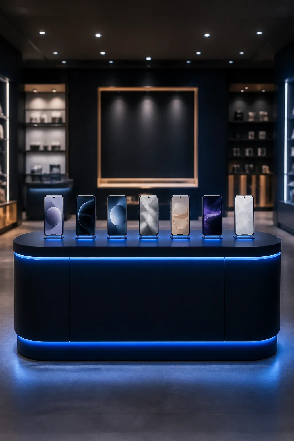 Latest smartphones on display at Jay Jalaram Mobile Shop